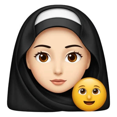 Gözleri kapalı, beyaz tenli ve siyah kıvırcık saçlı bir kadın avatar, battaniyeye sarılmış halde beyaz bir Türk kahvesi fincanından içeceğini huzurla yudumluyor. sticker