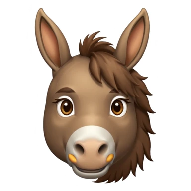 a donkey with its left eye pointed to the left and right eye pointed to the right sticker