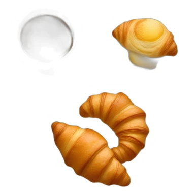 breakfast lattee and croissant sticker