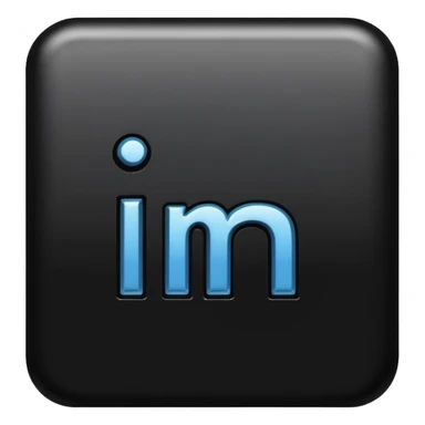 black 3d linkedin logo sticker