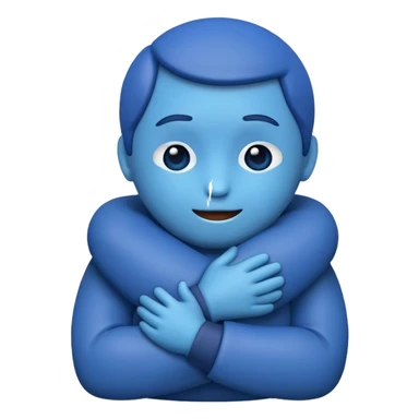 blue hugging face, Google's new emoji style, Android 14 sticker
