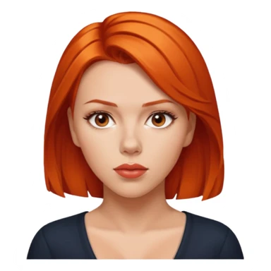 scarlett johansson, orange red sticker