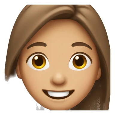 Laughing pretty brown hair girl sticker