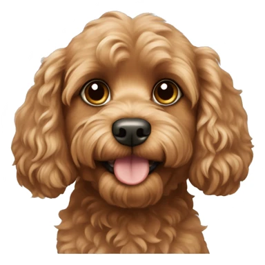 Light brown Cavoodle dog  sticker