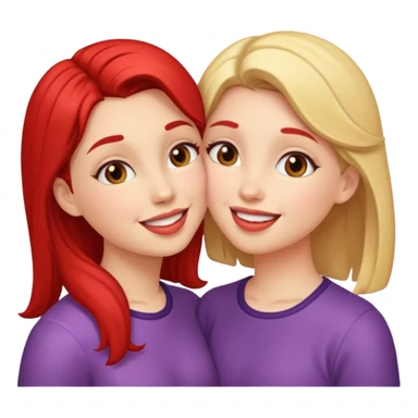 2 girls kissing each other sticker
