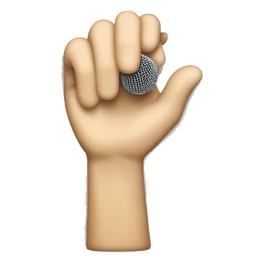 microphone falling out of a hand sticker