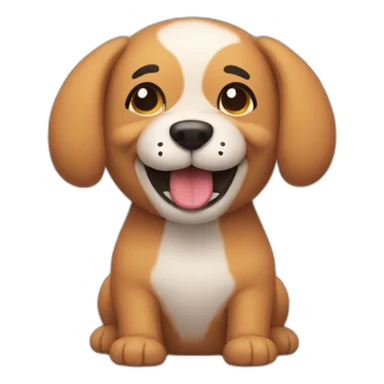 stuffed dog who is smiling sticker