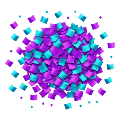 Glitter Purple and Cian bye sticker