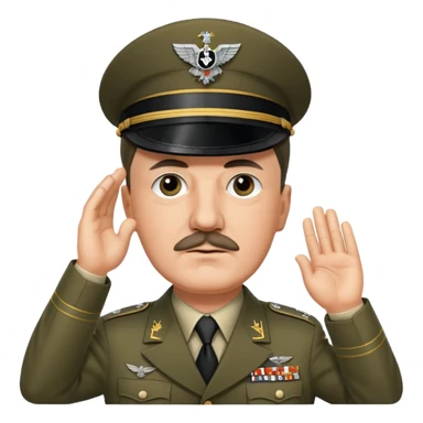 Adolf Hitler saluting  sticker
