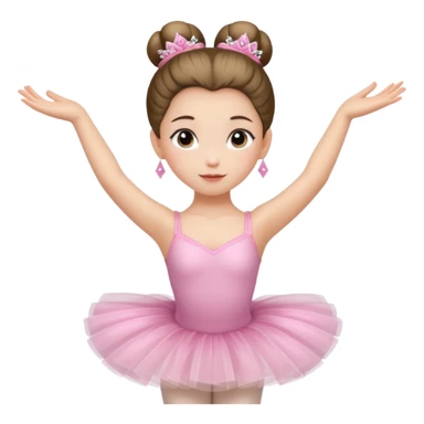 ballet bun princes straight pose sticker