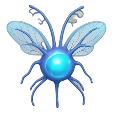neuron with fairy wings sticker