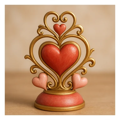 object with a heart motif, symbolizing love, romantic sticker
