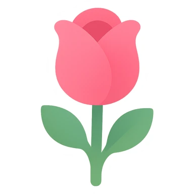 colored rose flower icon sticker