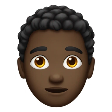 Black kid  with stitches line on forehead sticker