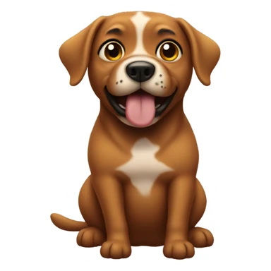 Poop emoji with a dog face sticker