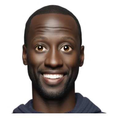 Omar Sy doing a footing sticker