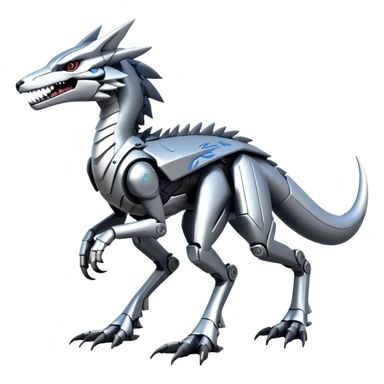 Futuristic Modern Mechanical Sergal-raptor-nargacuga-vernid, full body sticker