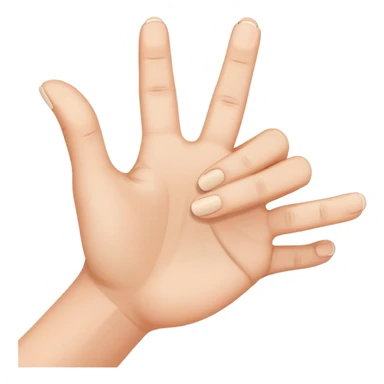 Hand with thumb, middle and pointer fingers extended, others are closed  sticker