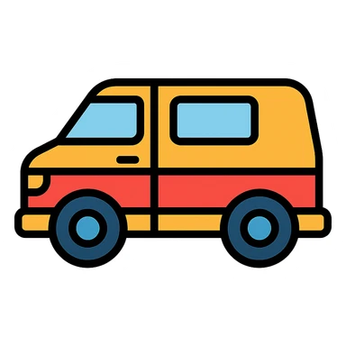color outline icon of a van sticker