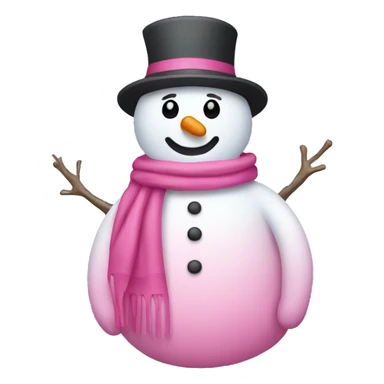 snowman with pink clothes sticker