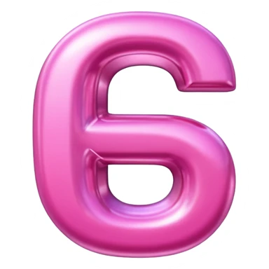 mix color pinks 3d letter p sticker