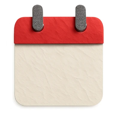 red and white calendar sticker