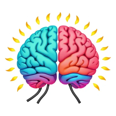 Real color of Brain signal  sticker