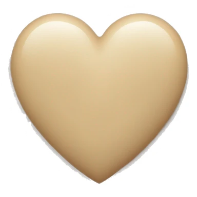 Beige heart  sticker