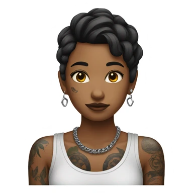  Girl with tattoos sticker