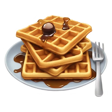 Waffles with syrup  sticker