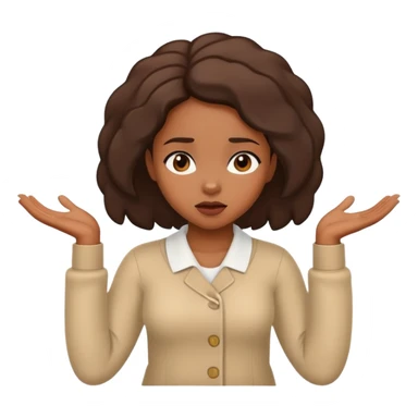 African American girl shrugging sticker