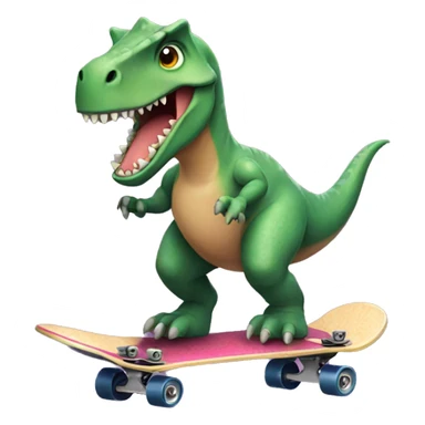 A dinosaur on a skateboard sticker