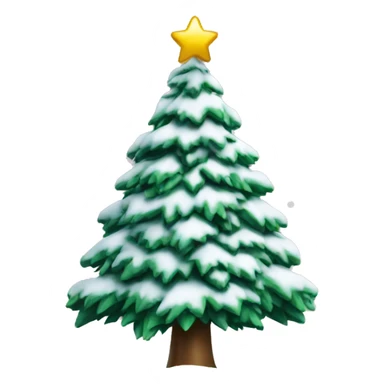 Christmas tree covered in snow sticker