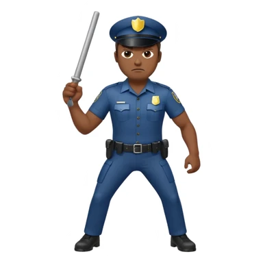 angry policeman full body sticker