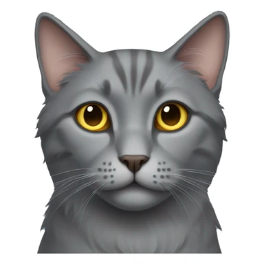 Gray cat Nibelung sticker
