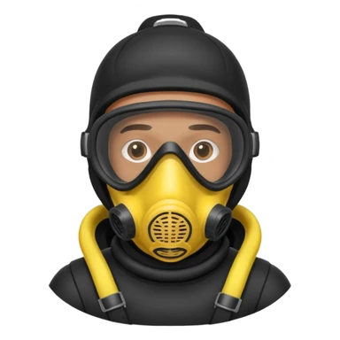 man with scuba mask   sticker