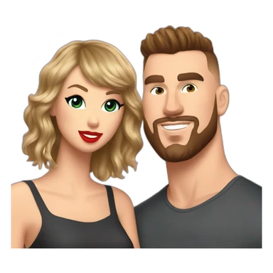 Taylor Swift and Travis Kelce sticker