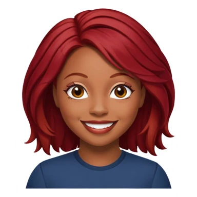 LaTavia Robeson with dark red hair sticker