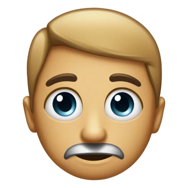 Carta triste con ojos grandes resentidos  sticker