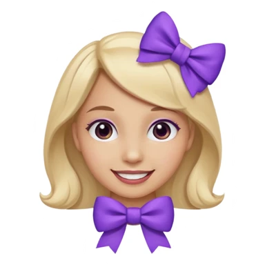 Moño morado coqueto sticker