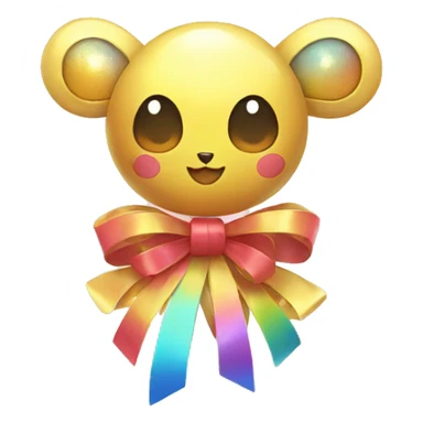 Shiny colorful Fakemon with ribbons sticker