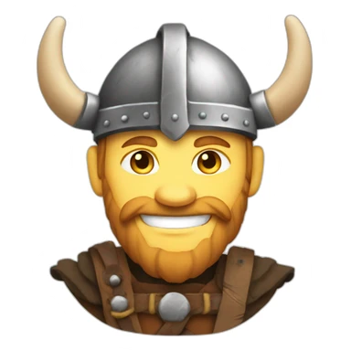 A viking smiling sticker