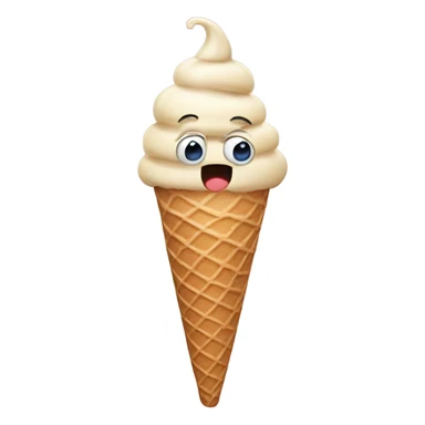 a surprised ice cream cone looking and the news sticker