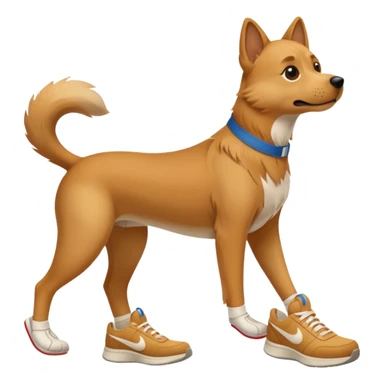 Q se vea más animado y q sus tres patas tengan zapatillas nike sticker