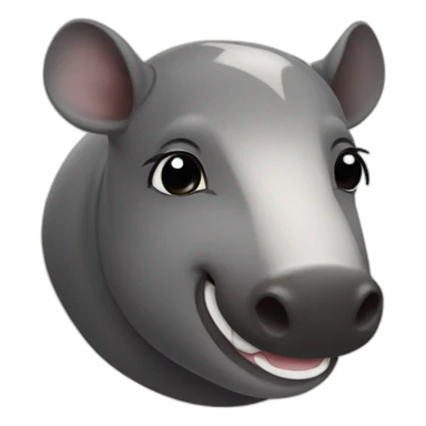 cute tapir smiling sticker