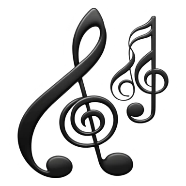 Bass and treble clef sticker