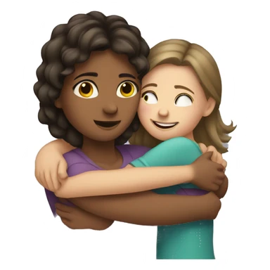 Girl hug family  sticker