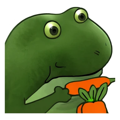 Bunny eating carrot sticker