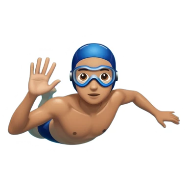 determined pool diver dives into a pool of confidence blue water underneath water  sticker