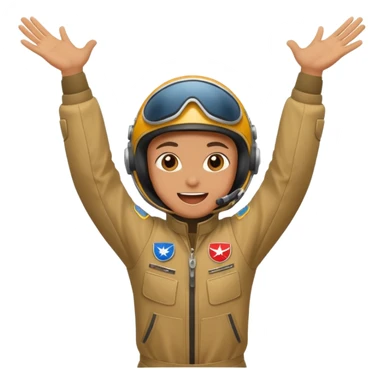 Stunt flyer in a lib cheering  sticker